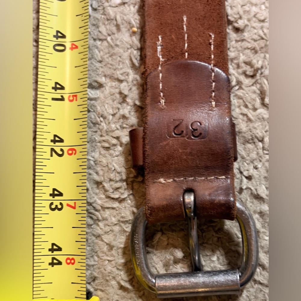 RARE Abercrombie & Fitch Brown Italian Leather Belt size 32 - VERY RARE! - Picture 7 of 8